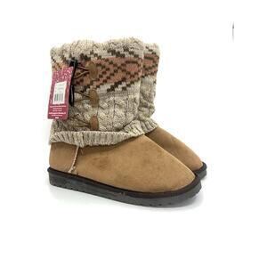 MUK LUKS Cheryl Oatmeal Sweater Boots Women’s 9W